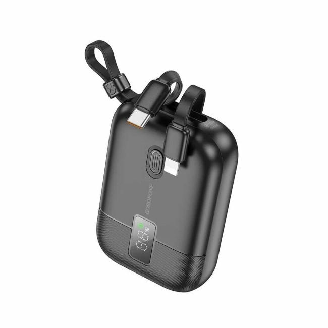 Powerbank Borofone BJ37 10000mAh 1C PD/20W кабель Type-C- lighting с индикатором черный