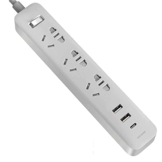 Сетевой удлинитель Xiaomi Mi Power Strip 3 Sockets/2 USB Potrs/1 USB-C 20W 2A1C (XMCXB05QMN) белый