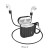 Силиконовый чехол для AirPods 1/2 Hoco WB10 черный