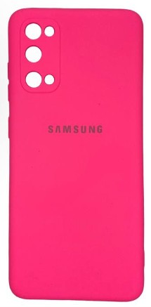 Накладка для Samsung Galaxy S20 Silicone cover без логотипа розовая