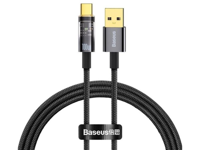 Usb Кабель-зарядка TYPE-C Baseus Explorer 100W 1м (CATS000201) черный