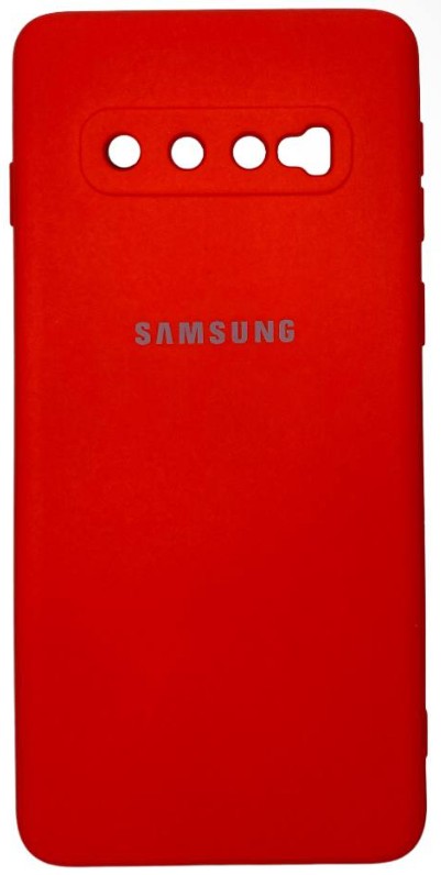 Накладка для Samsung Galaxy S10 Silicone cover без логотипа красная