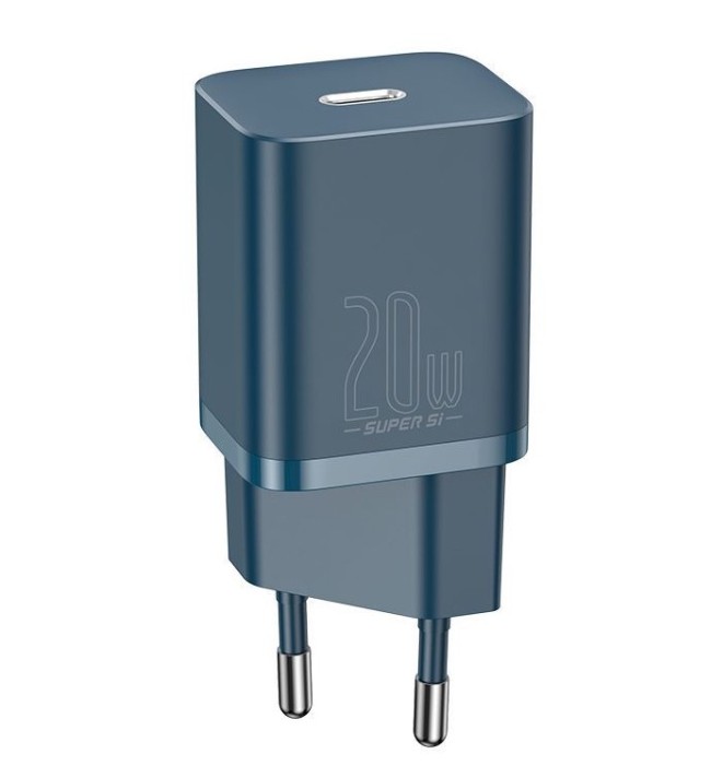 Сетевое зар. устр. Baseus Super Si Quick Charger 1C 20W EU (CCSUP-B03) синее