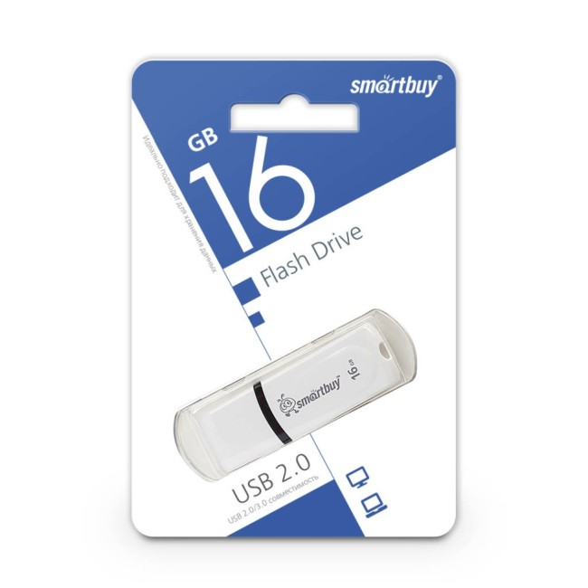 USB флеш накопитель Smartbuy 16GB Paean White (SB16GBPN-W)