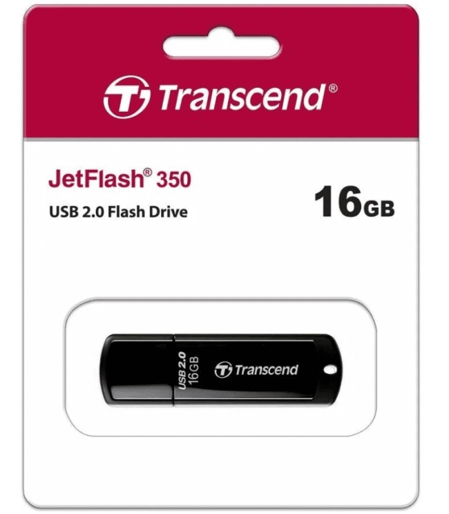 USB флеш накопитель Transcend 16GB JetFlash 350 черный