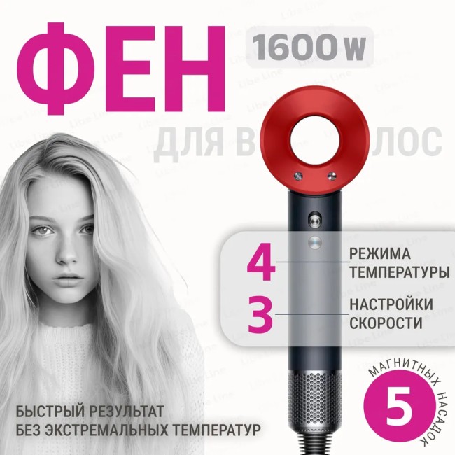 Фен для Волос Xiaomi SenCiciMen Hair Dryer HD15 красный