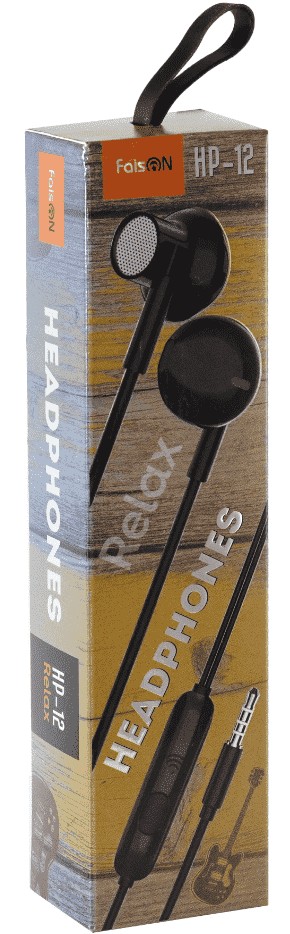 Наушники с микрофоном Faison HP-12 Relax 1.2м черные