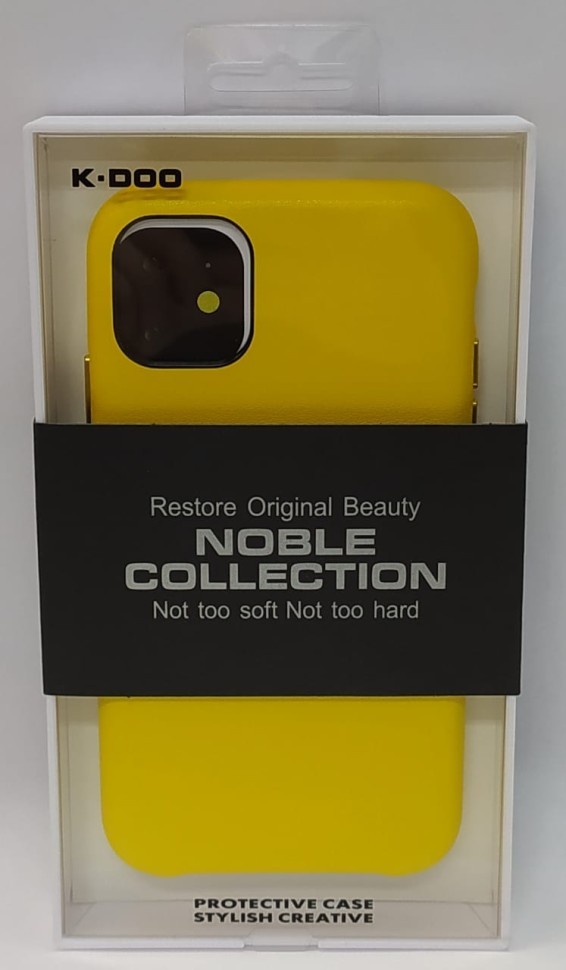 Накладка для i-Phone 11 K-Doo Noble кожаная желтая