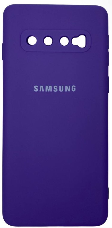 Накладка для Samsung Galaxy S10 Silicone cover фиолетовая