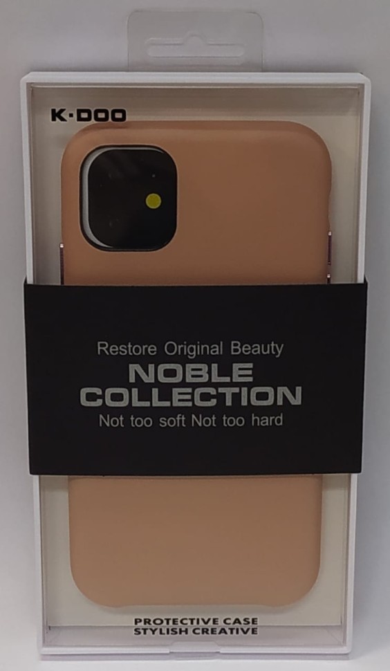 Накладка для i-Phone 11 K-Doo Noble кожаная пудро