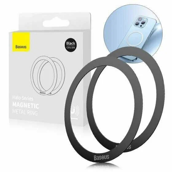 Магнитное кольцо Baseus Halo Magnetic для смартфонов (2шт.) (PCCH000012) серебристое