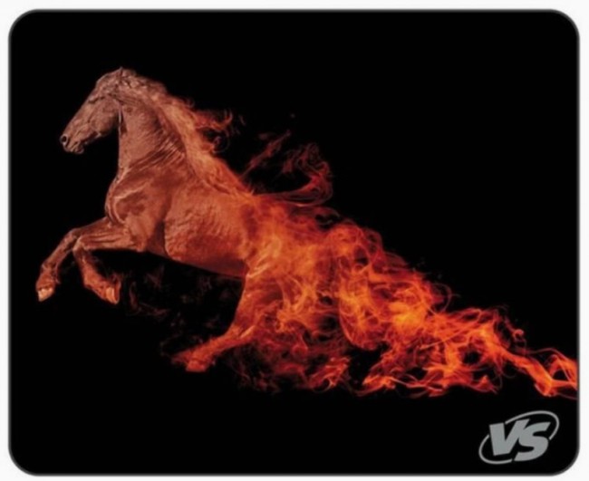 Perfeo Коврик для компьютерной мыши "Flames", "Лошадь", (240*320*3 мм), ткань+резиновое основание