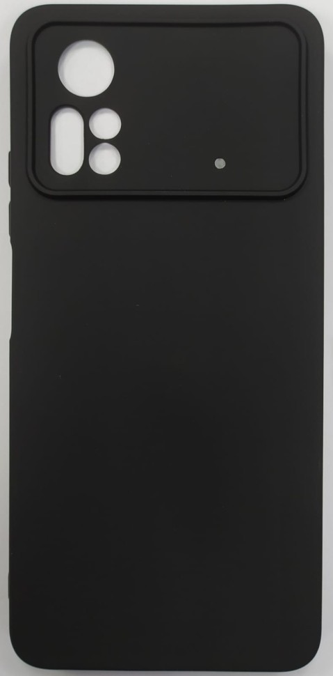 Чехол-накладка для Xiaomi Pocophone X4 Pro силикон матовый чёрный