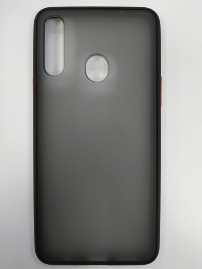 Накладка для Samsung Galaxy A20S силикон матовая бока цветные ассортимент