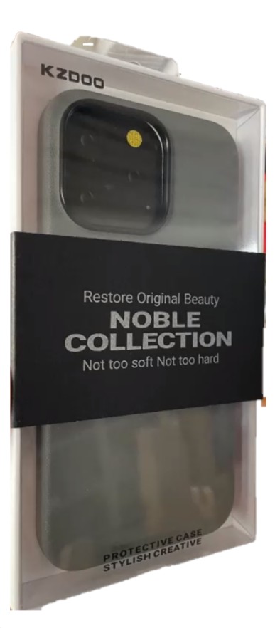 Накладка для i-Phone 15 Pro Max K-Doo Noble кожаная серая