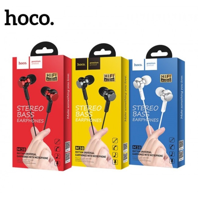 Стереонаушники Hoco M38 с микрофоном красные