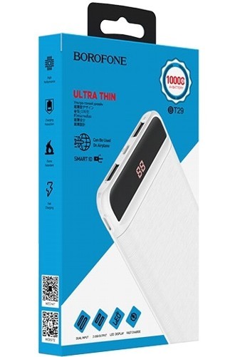 Powerbank Borofone BT29 10000mAh 2USB 2A белый