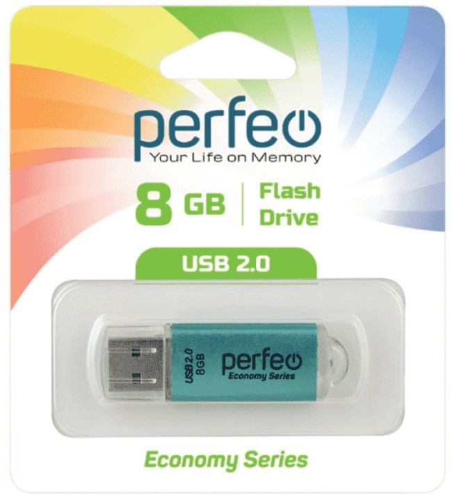 USB флеш накопитель Perfeo 8GB E01 Green economy series