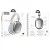 Стереонаушники Bluetooth полноразмерные Hoco W35 Max V5.3/45ч серебристые