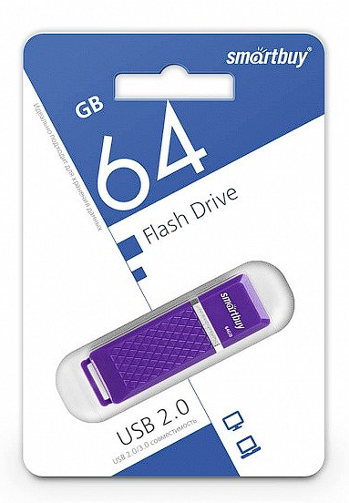 USB флеш накопитель Smartbuy 64GB Quartz series Violet (SB64GBQZ-V)