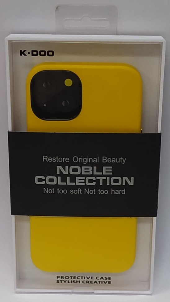 Накладка для i-Phone 13 K-Doo Noble кожаная желтая