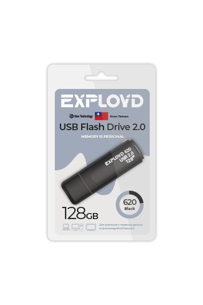 USB флеш накопитель Exployd 128GB 620 Black